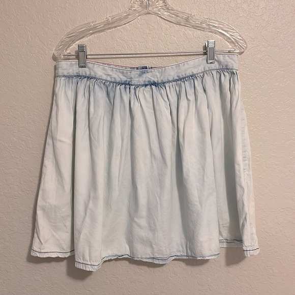 Bongo Skater Skirt Light Wash Blue Mini Size L - Picture 2 of 6